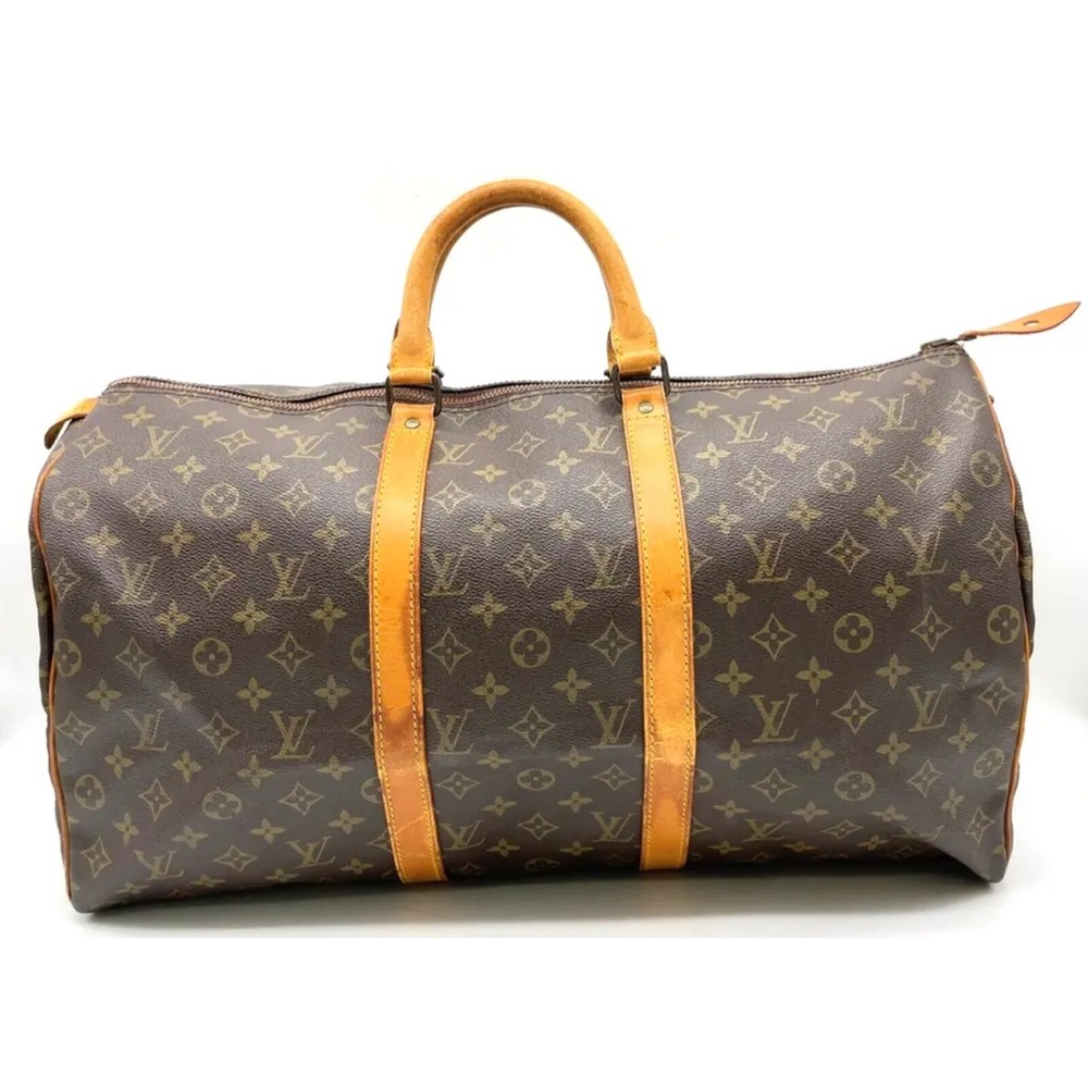 authentic Louis Vuitton keepall 50 | genuine leather monogram LV